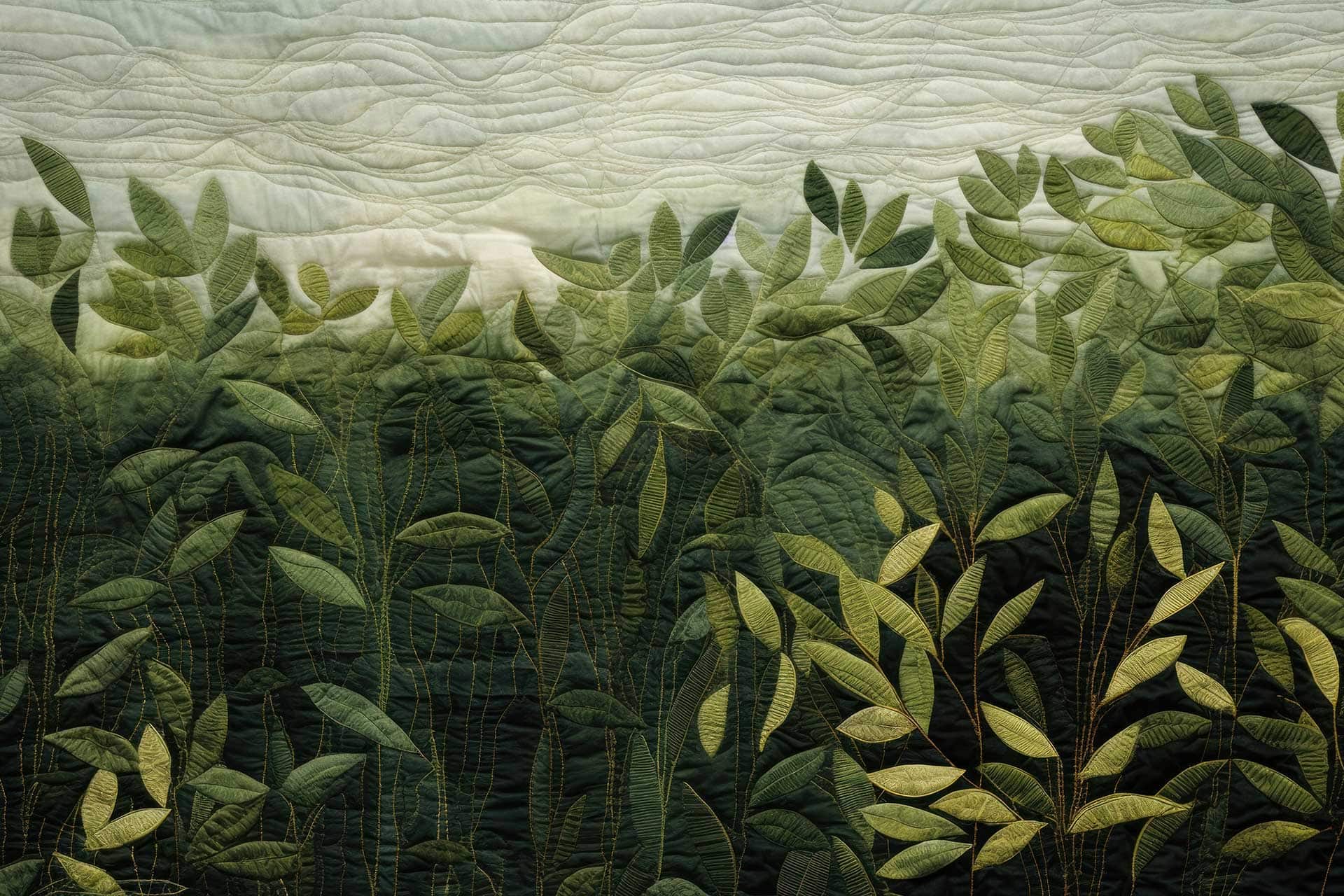 Embroidered Leaves