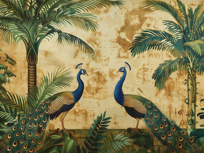 Peacocks At Play