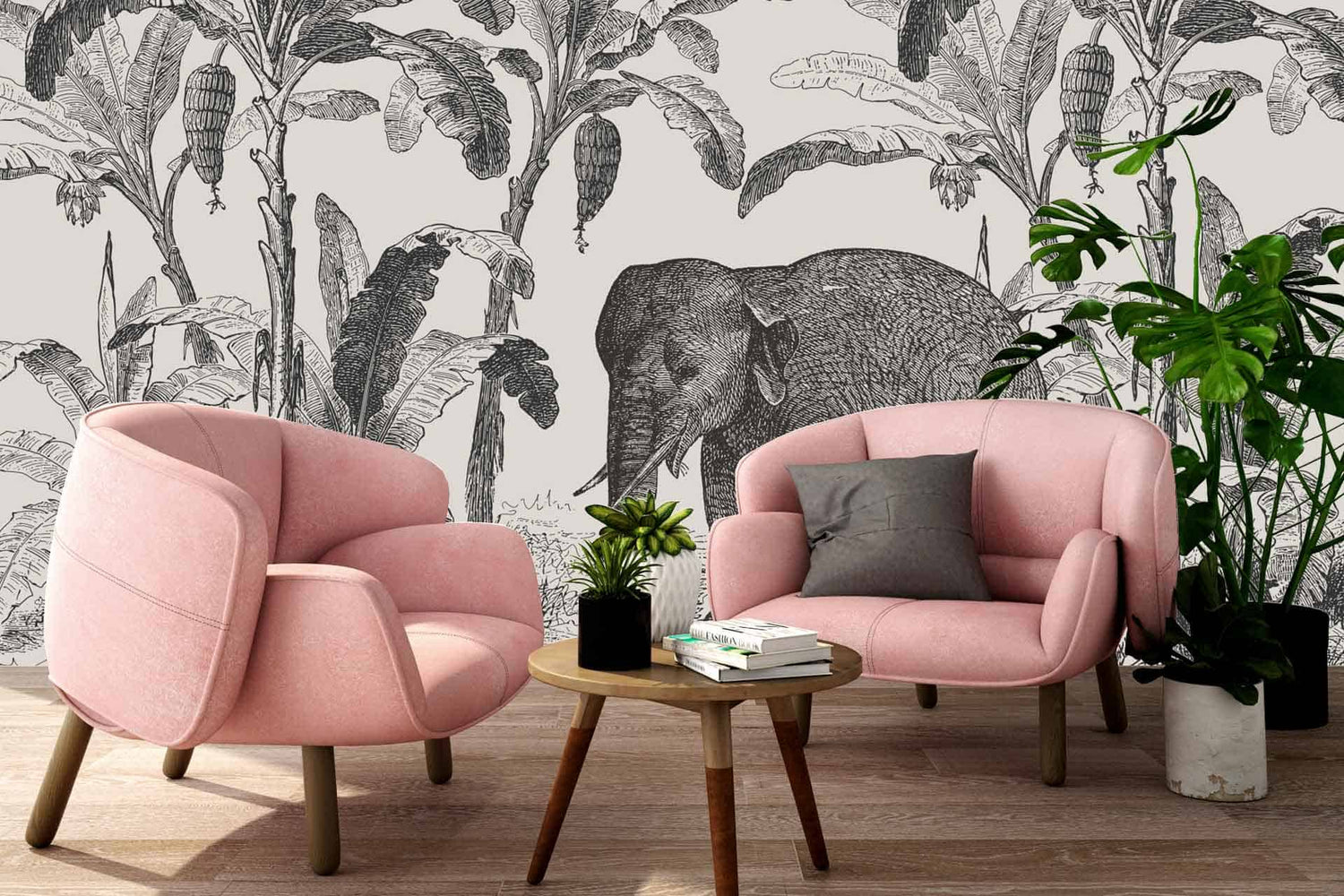 Elephants and Flowers