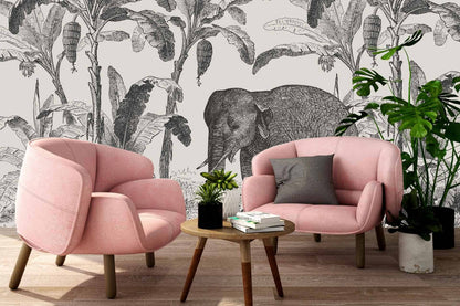 Elephants and Flowers