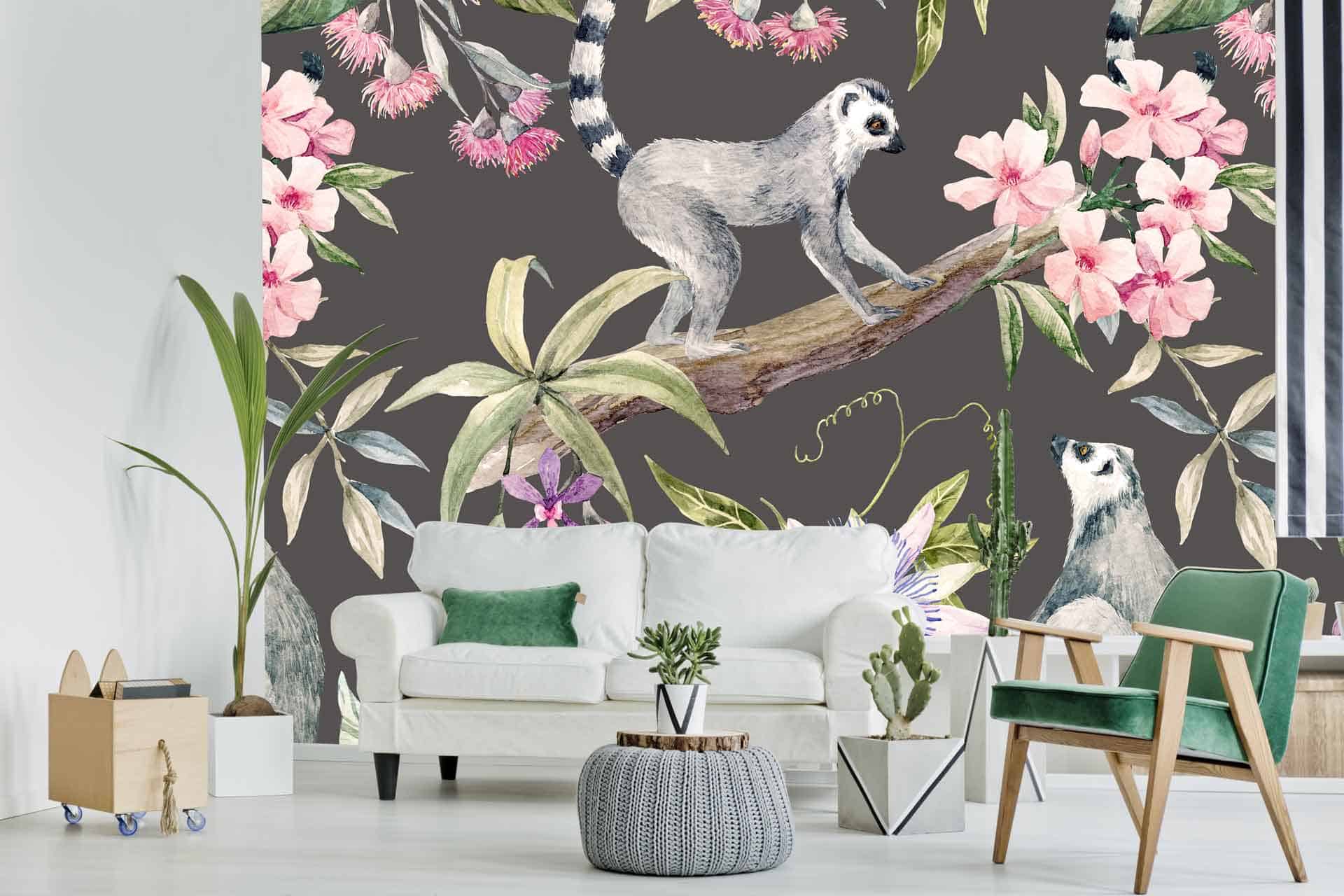 Lemurs and Hibiscus