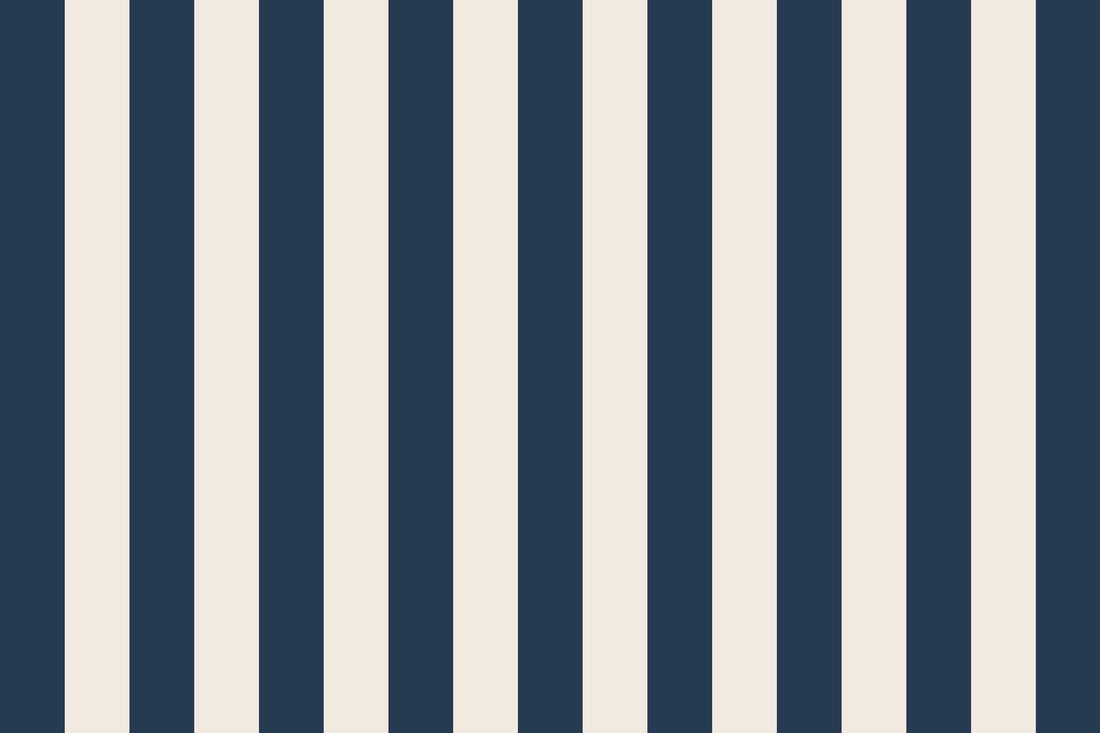Dark Blue &amp; Cream Stripe