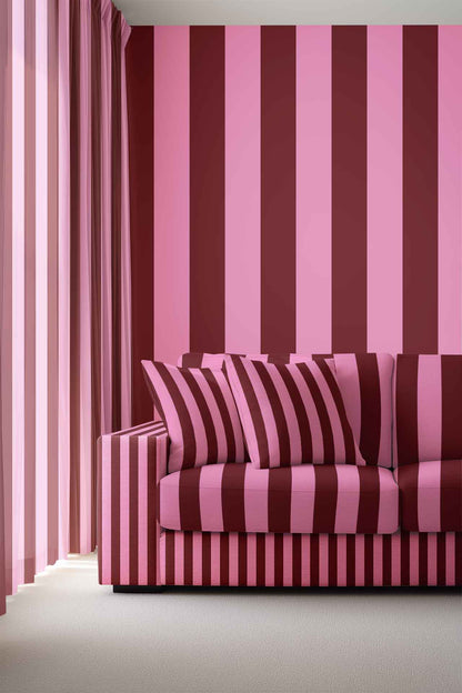 Burgundy &amp; Pink Stripe