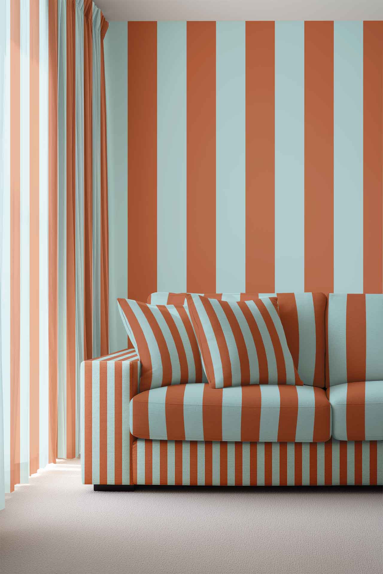 Blue &amp; Copper Stripe