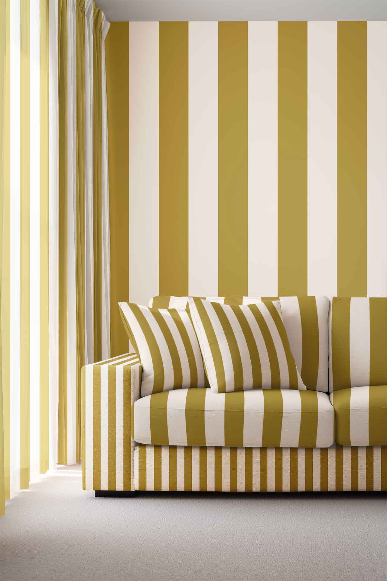 Mustard &amp; Cream Stripe