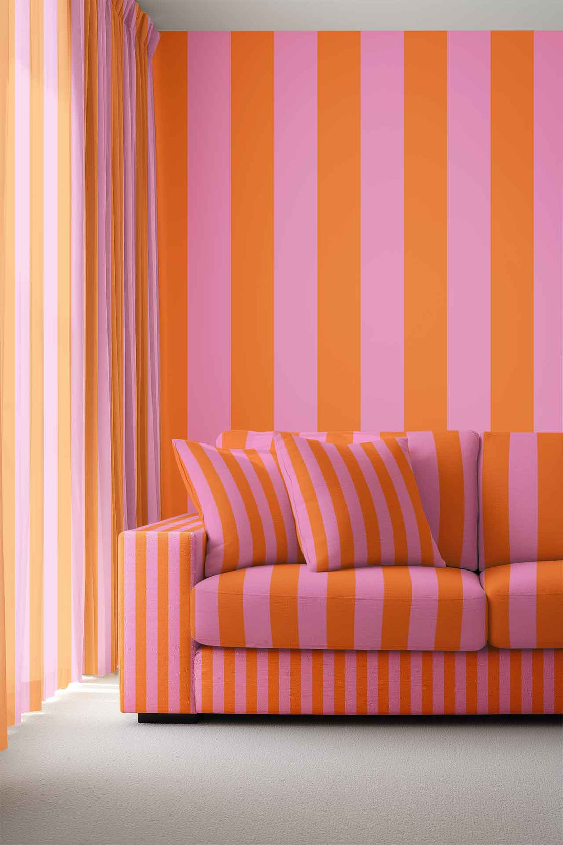 Orange &amp; Pink Stripe