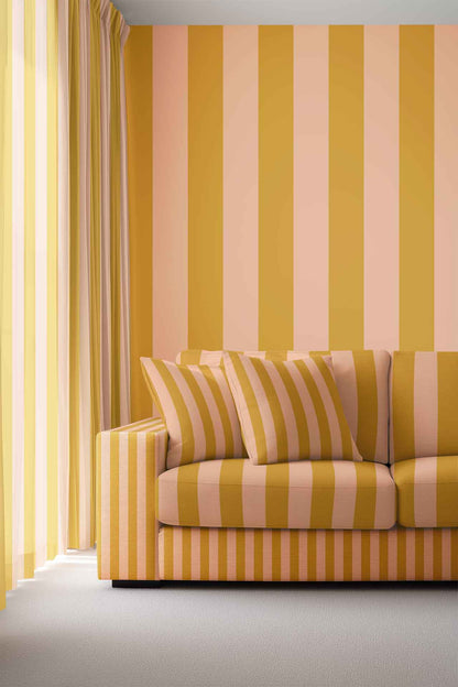Yellow &amp; Peach Stripe