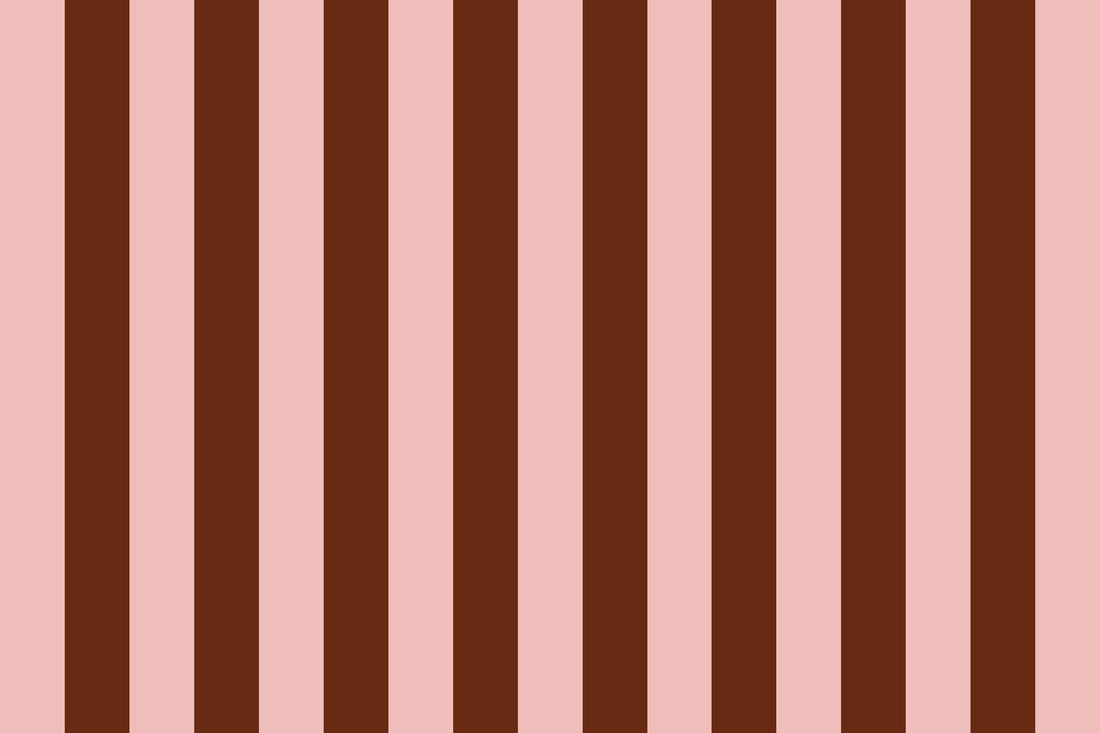 Terracotta &amp; Light Pink Stripe